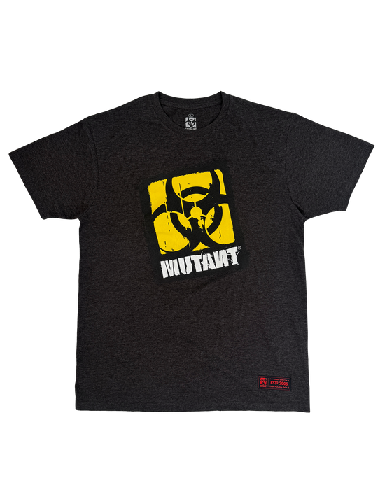 MUTANT® BORN HARDCORE SKULL GYM T-SHIRT (GREY)