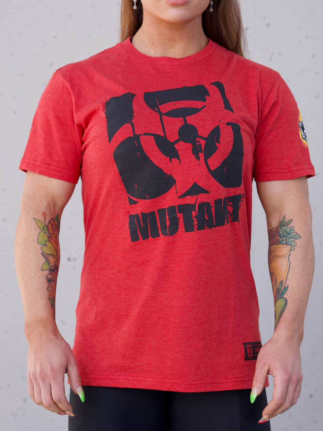 MUTANT® BORN HARDCORE Graffiti Gym T-Shirt (Red)