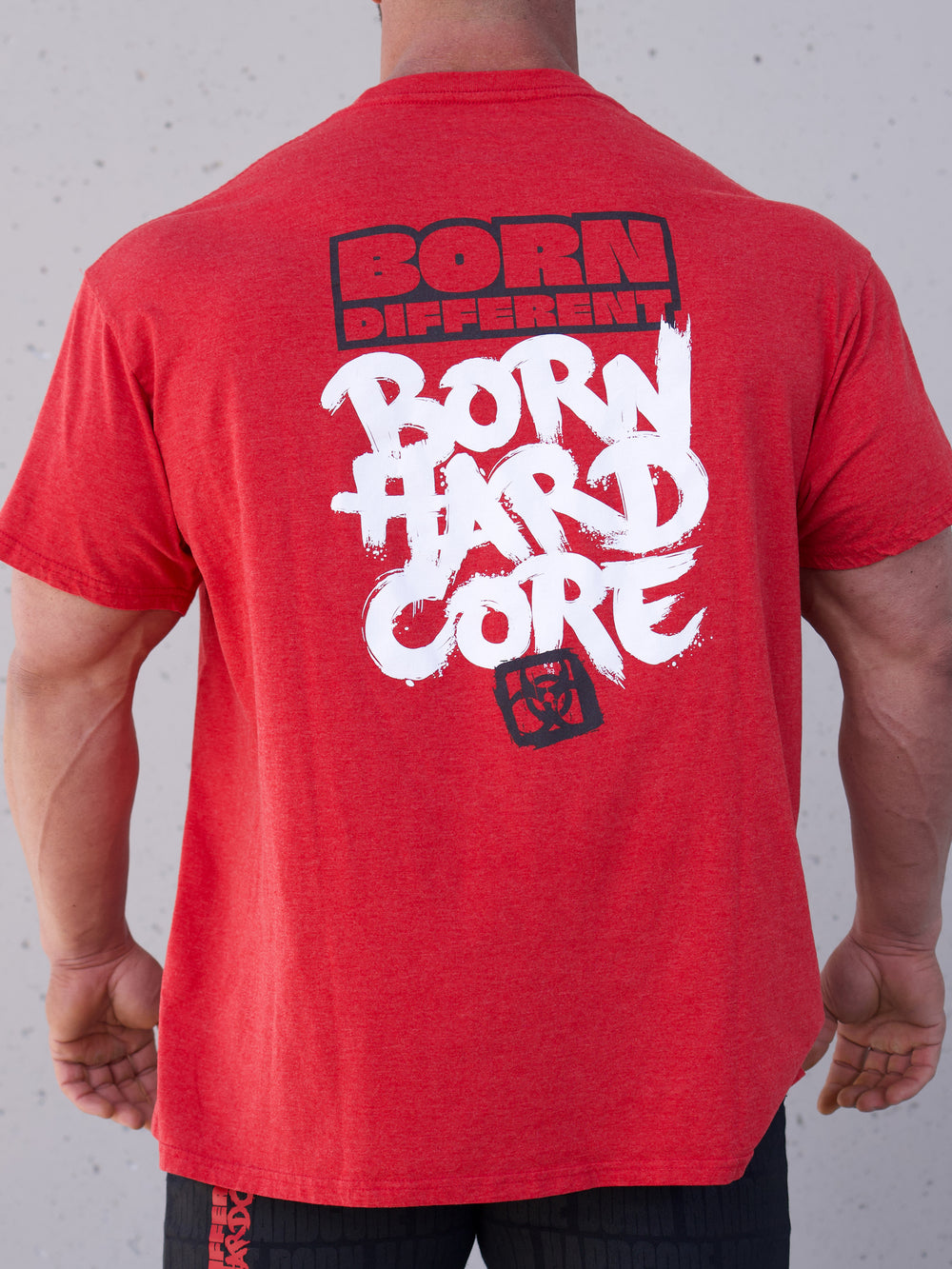 MUTANT® BORN HARDCORE Graffiti Gym T-Shirt (Red)