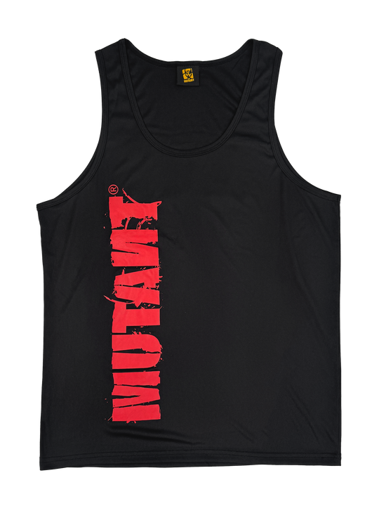 MUTANT® BORN HARDCORE HARDLINE TANK TOP GYM SHIRT (BLACK & RED)
