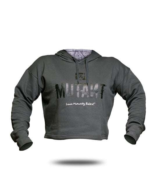 3-PILLAR Women's Gym Crop Hoodie (Grey)