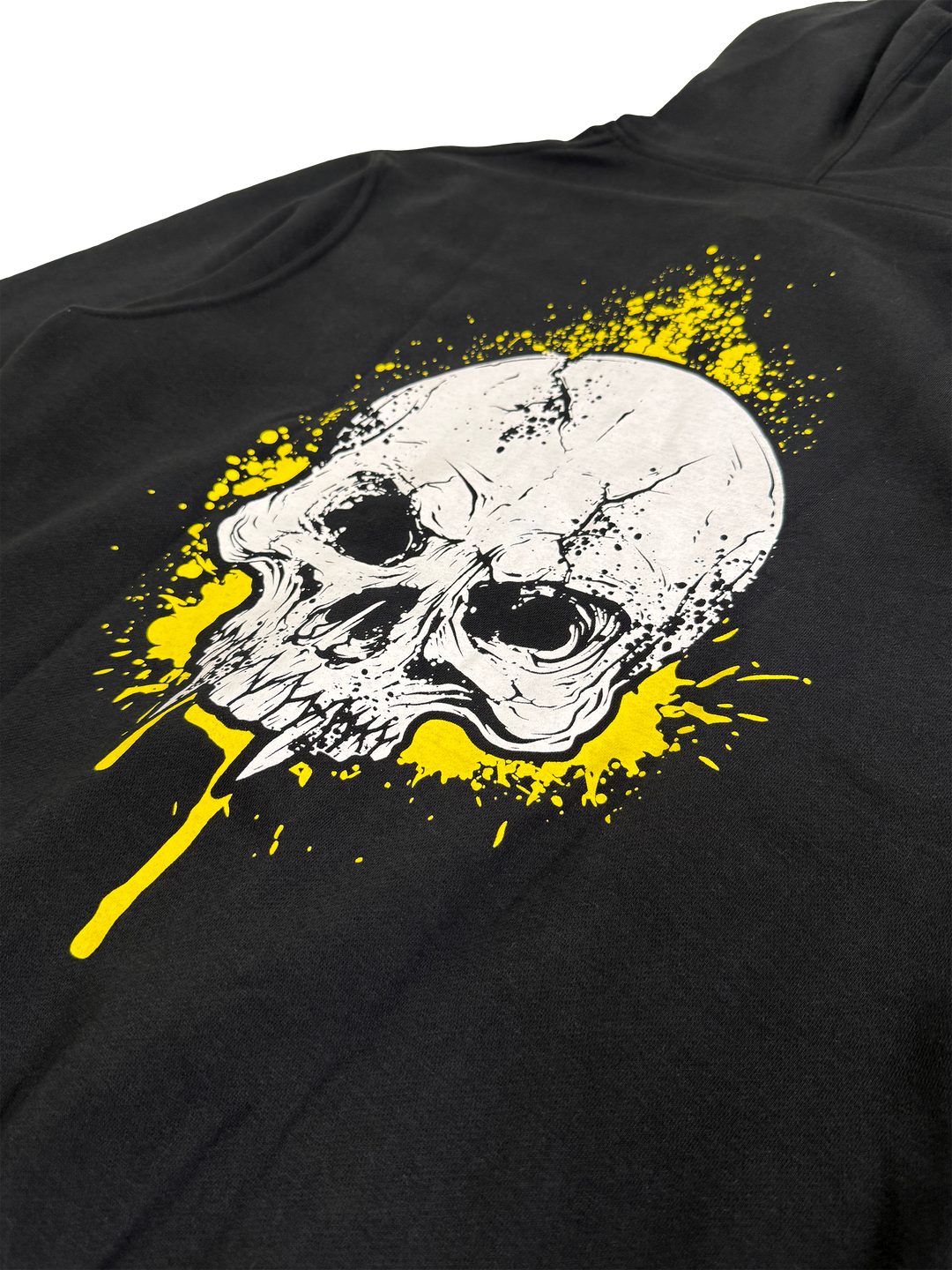 MUTANT® BORN HARDCORE SKULL ZIP-UP GYM HOODIE (BLACK)