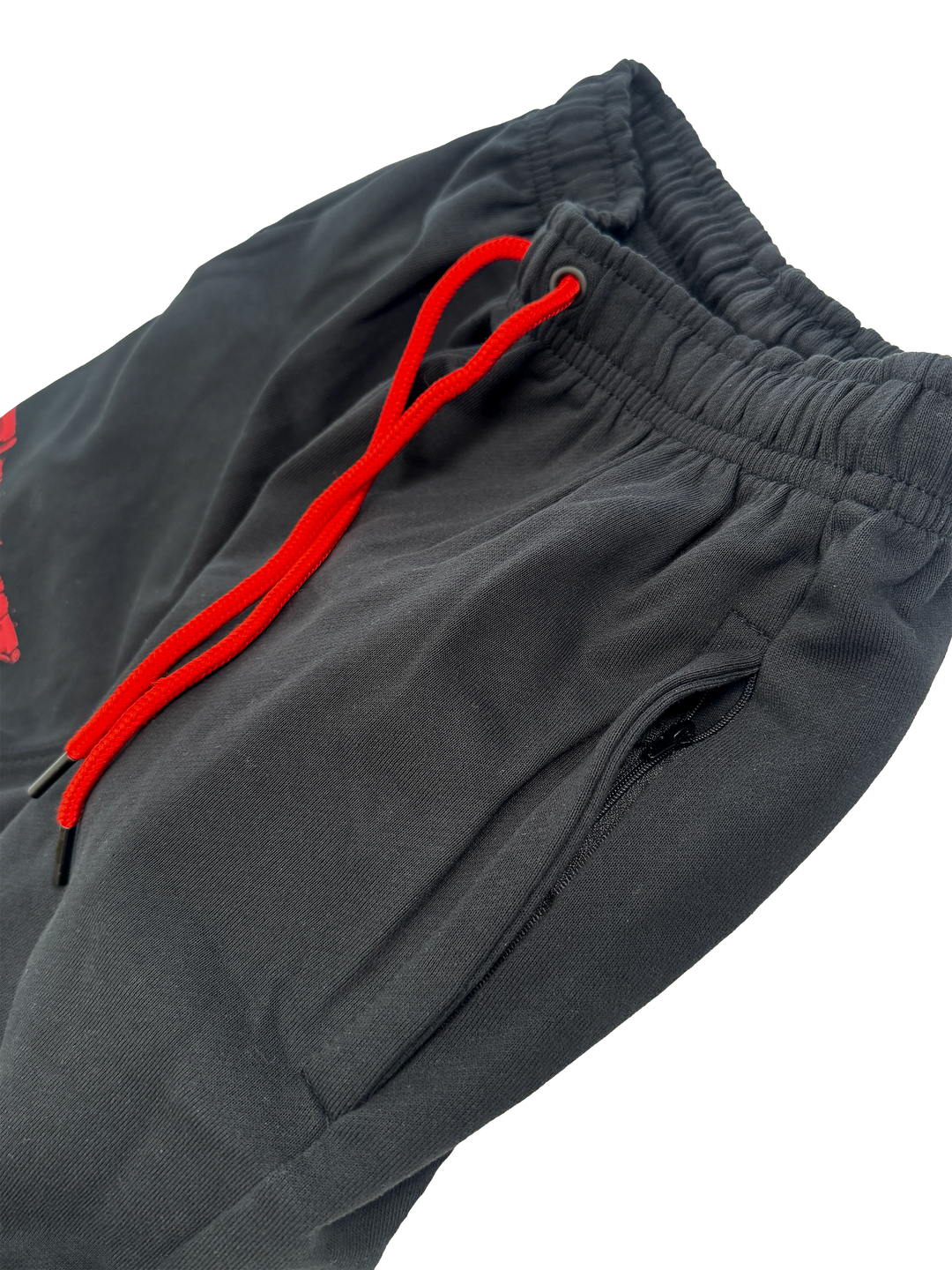 MUTANT® BORN HARDCORE 5” GYM SHORTS (BLACK & RED)