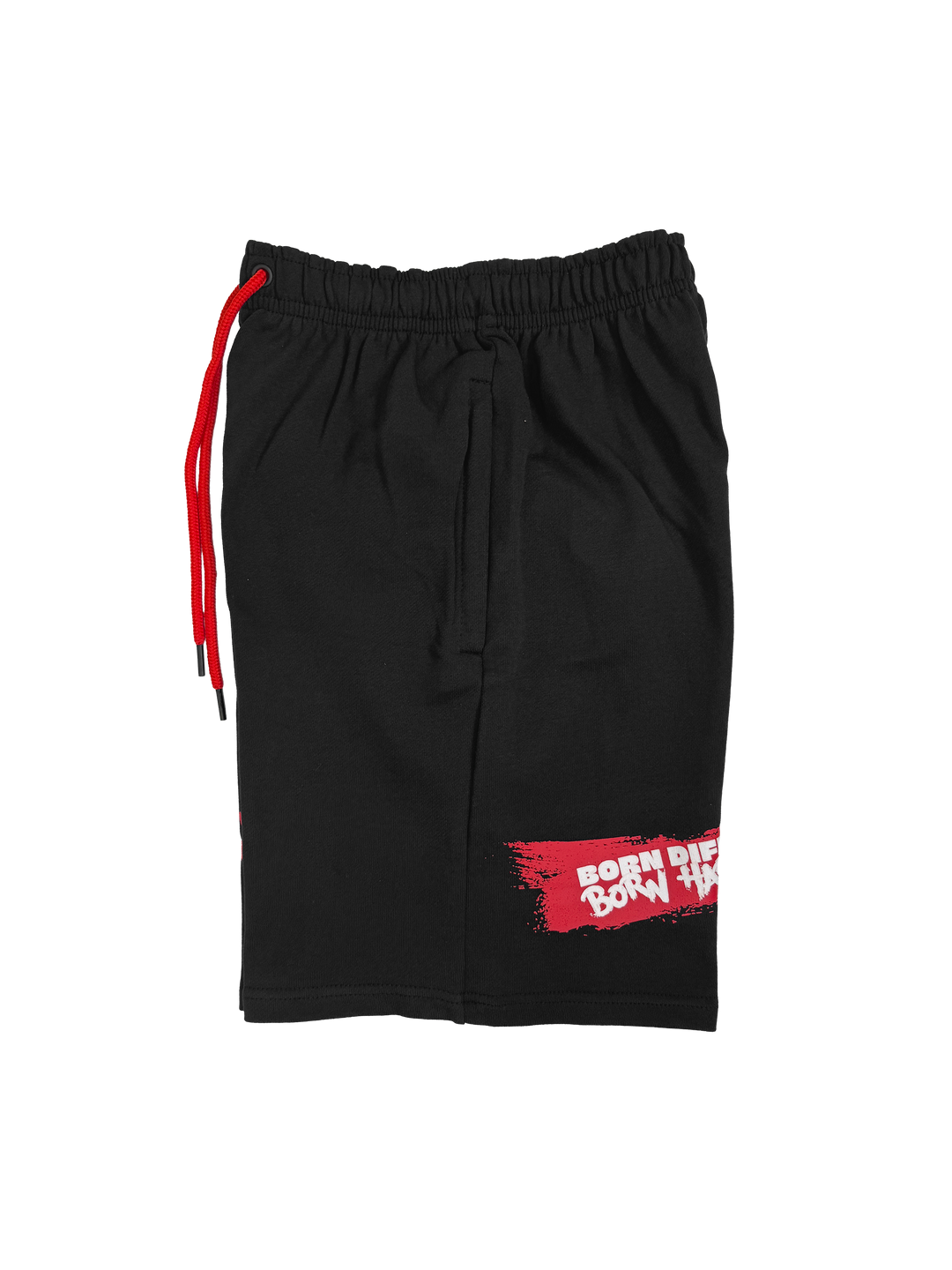 MUTANT® BORN HARDCORE 5” GYM SHORTS (BLACK & RED)