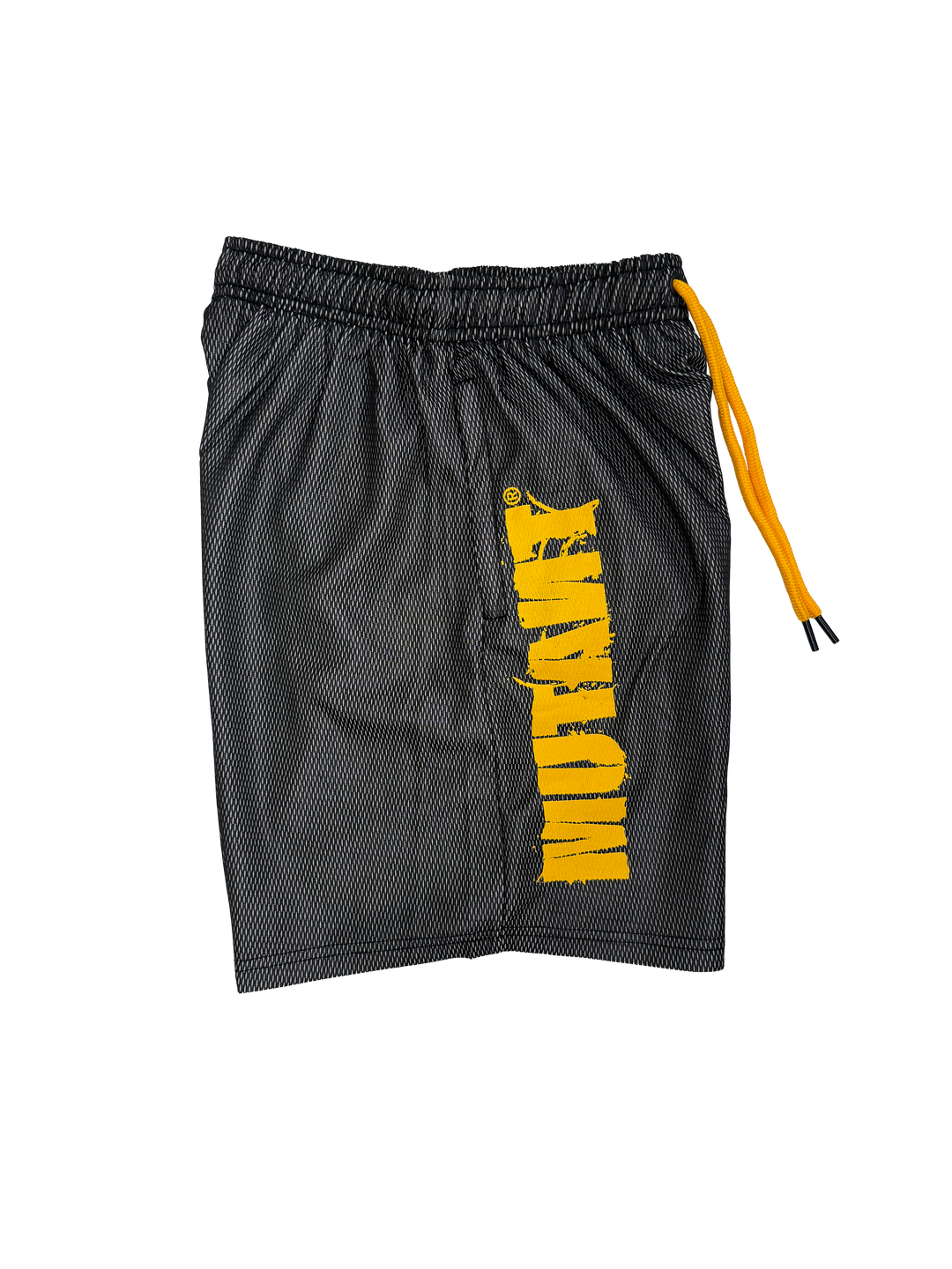 MUTANT® BORN HARDCORE 5” GYM SHORTS (BLACK & YELLOW)