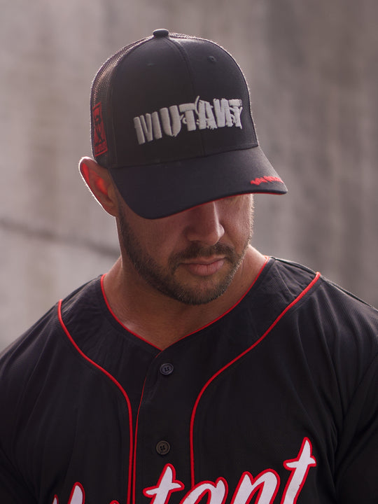 MUTANT® BORN HARDCORE Baseball Cap (Black & Red)