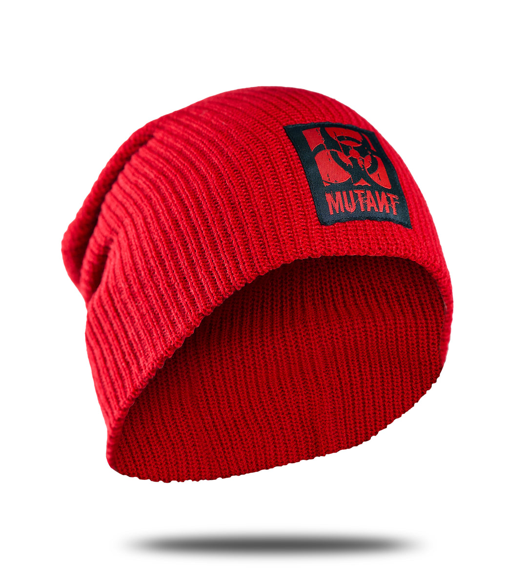 Patched Gym Beanie (Red)