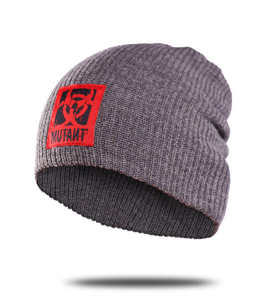 Patched Gym Beanie (Grey)