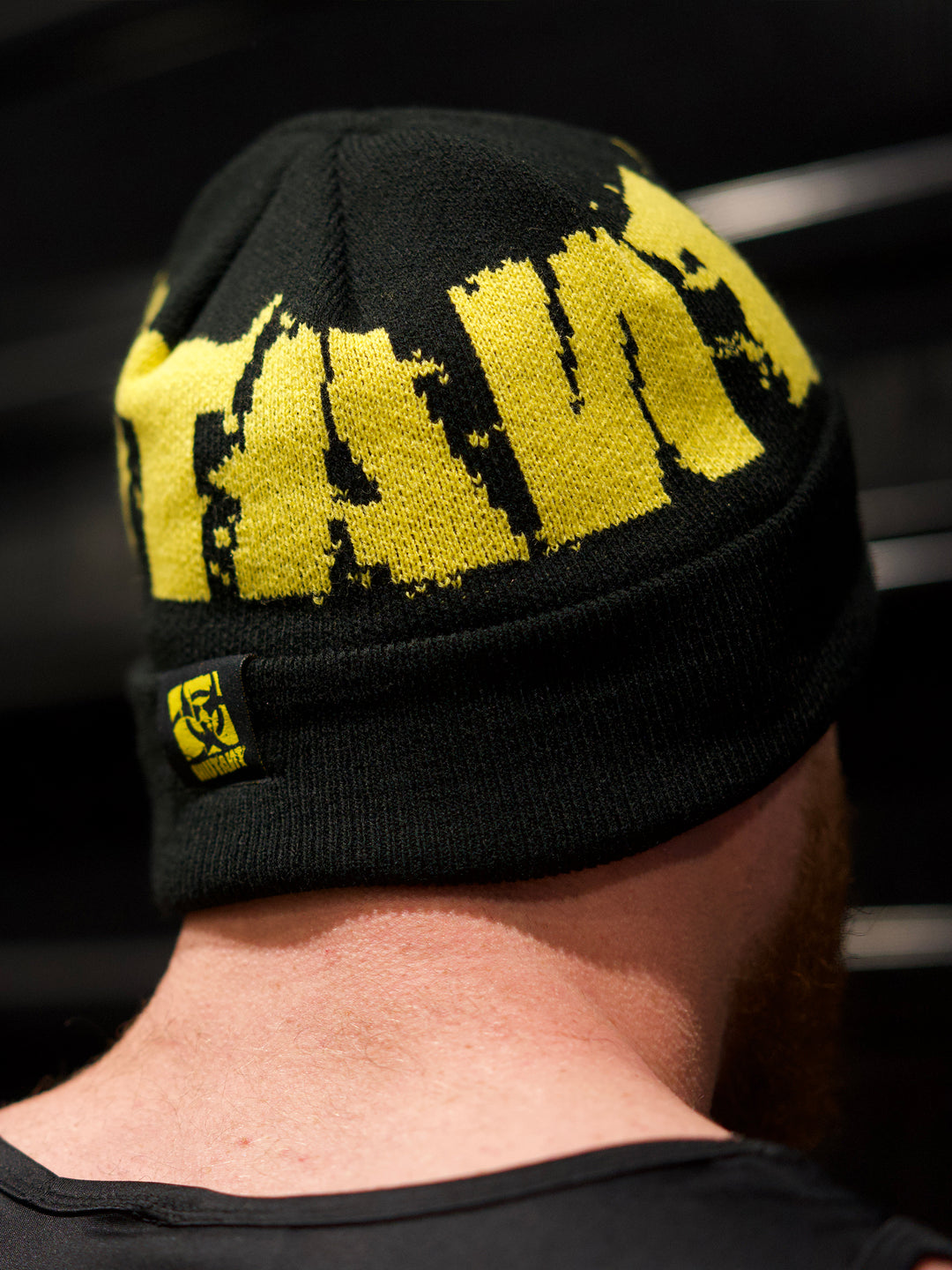 MUTANT® Black & Yellow Patched Beanie