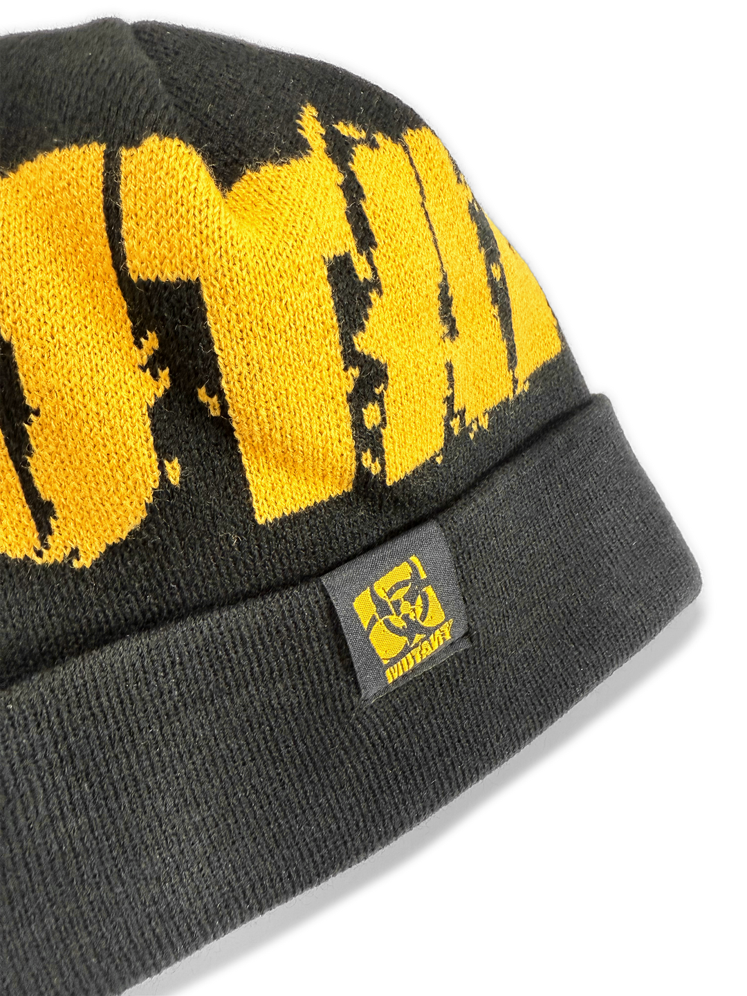 MUTANT® Black & Yellow Patched Beanie