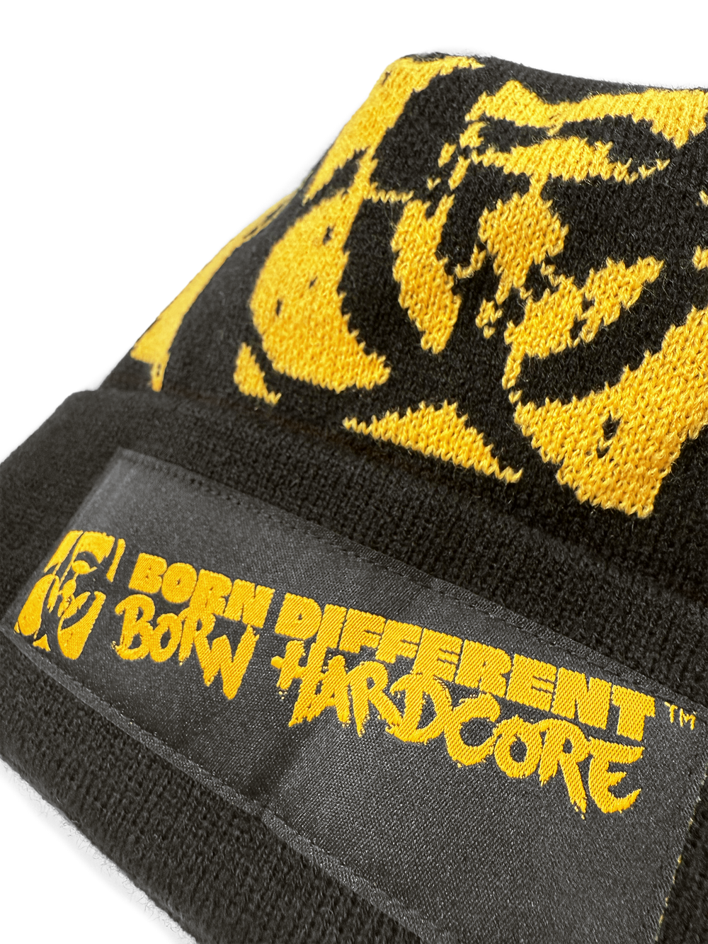 MUTANT® Black & Yellow Patched Beanie