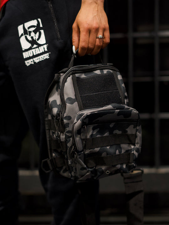 MUTANT® ALPHA GYM CROSS-BODY BAG (BLACK CAMO)