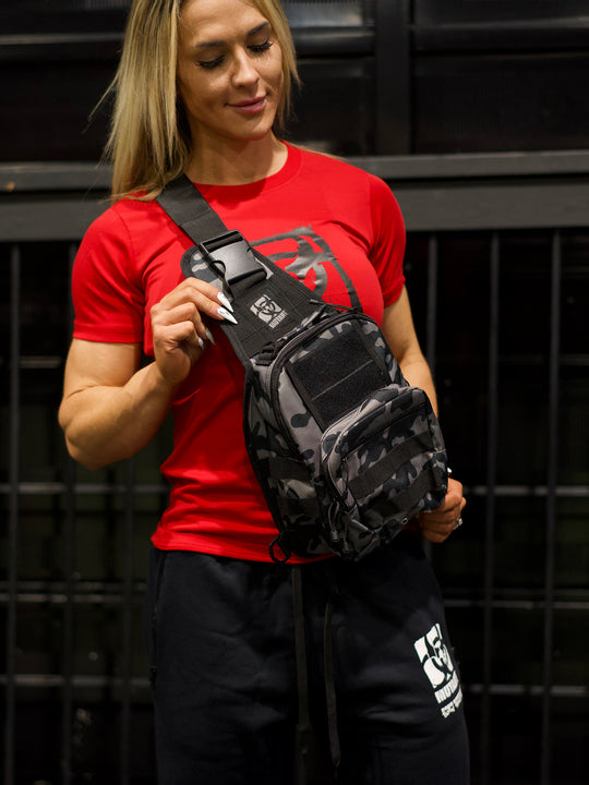 MUTANT® ALPHA GYM CROSS-BODY BAG (BLACK CAMO)