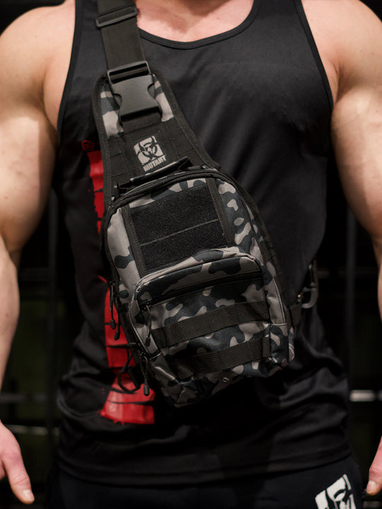 MUTANT® ALPHA GYM CROSS-BODY BAG (BLACK CAMO)