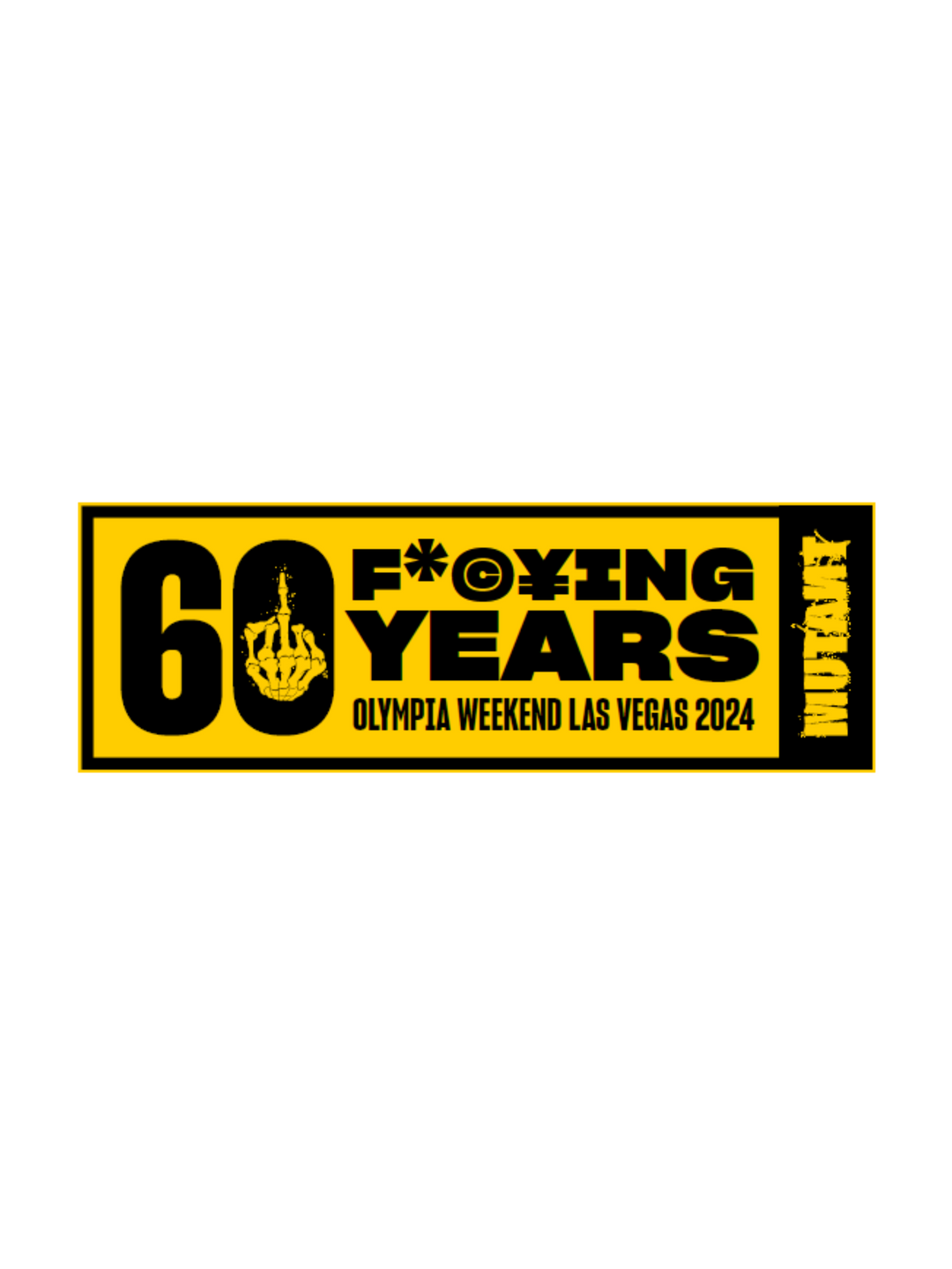 MUTANT® 60 F* Years Olympia Patch 50mm x 110 mm Black/Yellow