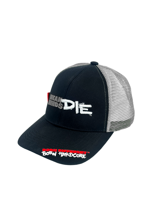 MUTANT® MIND FK Weak Minds Die Trucker Cap (Black & Red)