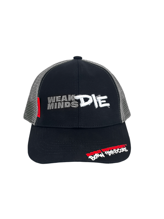MUTANT® MIND FK Weak Minds Die Trucker Cap (Black & Red)