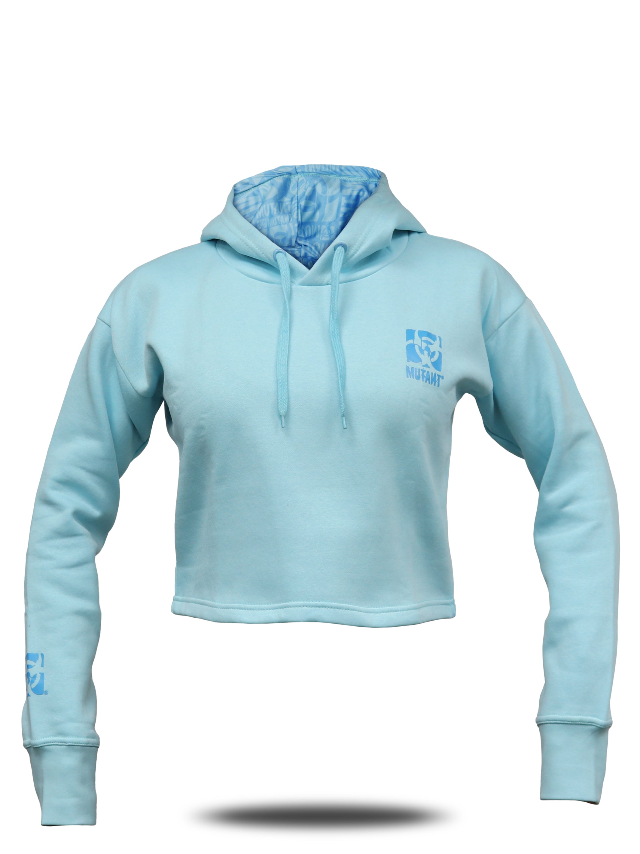 Blue crop hoodie online